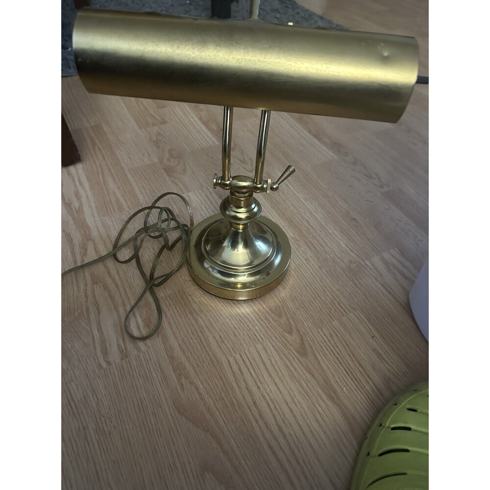 Vintage Brass Bankers Lamp, Piano Desk Lamp Some Discoloration